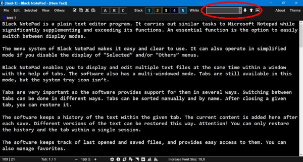black notepad search