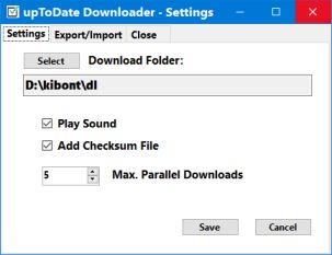 uptodate downloader settings