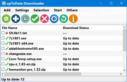 uptodate downloader status